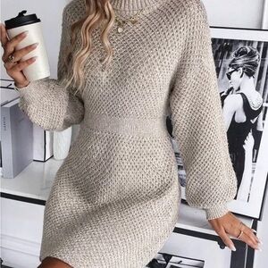 Elegant Textured Knit Dress